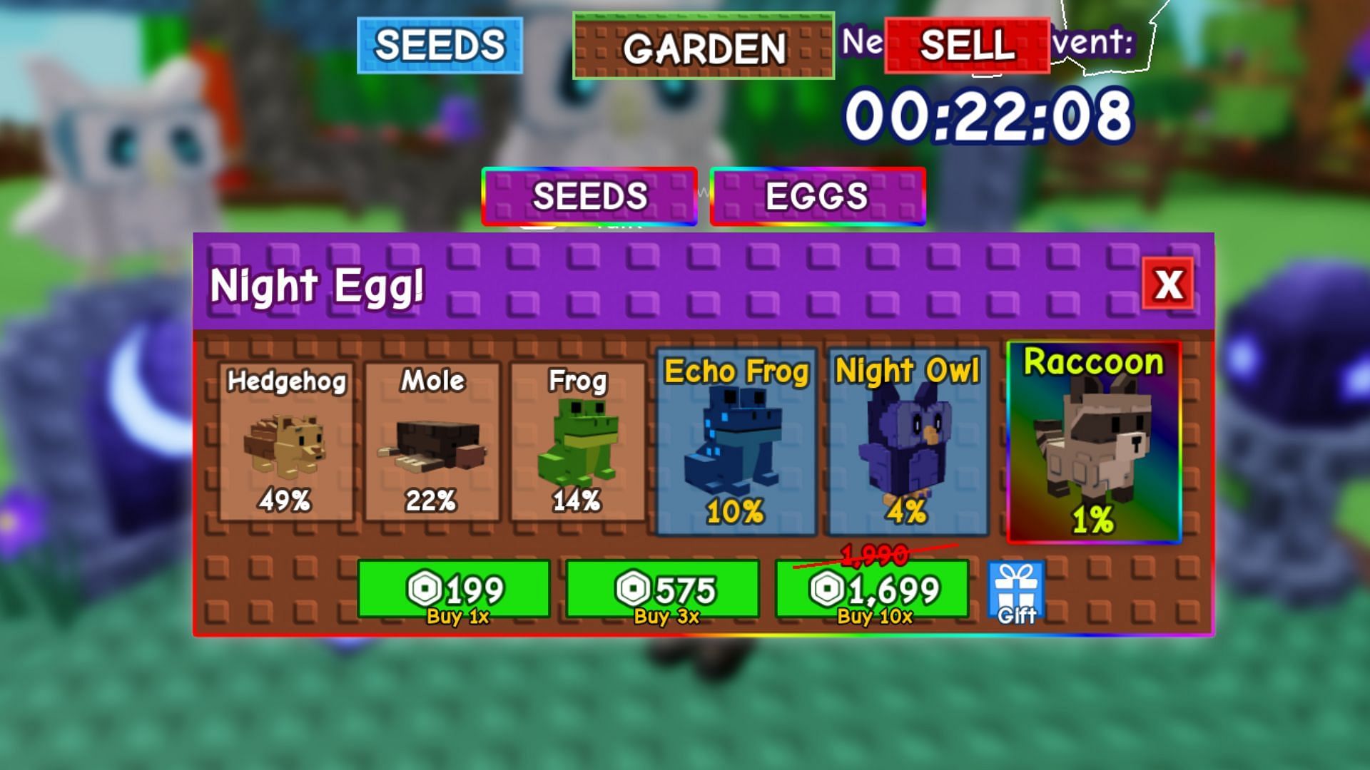 The Night Egg can be bought with Robux (Image via Roblox)
